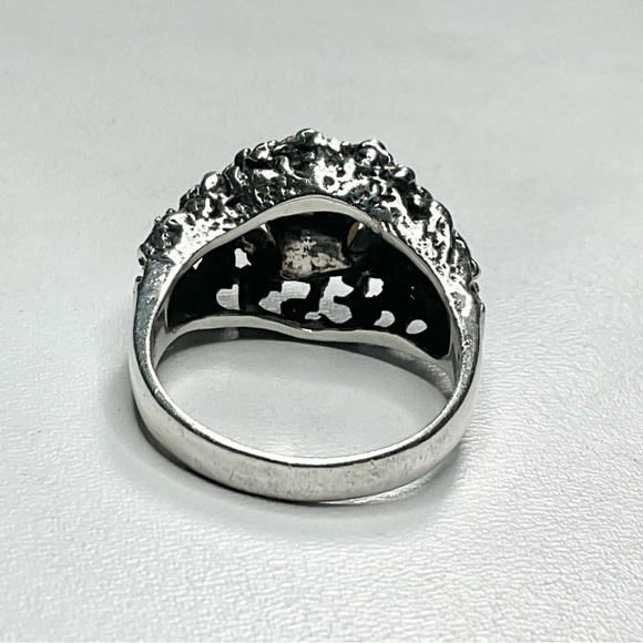 Vintage Pearl Sterling Silver Quality Cast Ring SZ 7 - Picture 6 of 8